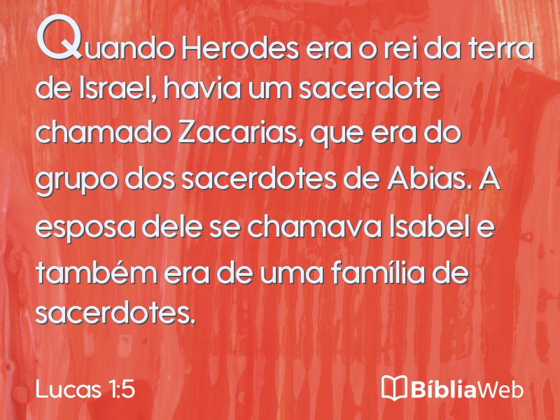 Lucas 1:5 em imagem para compartilhar