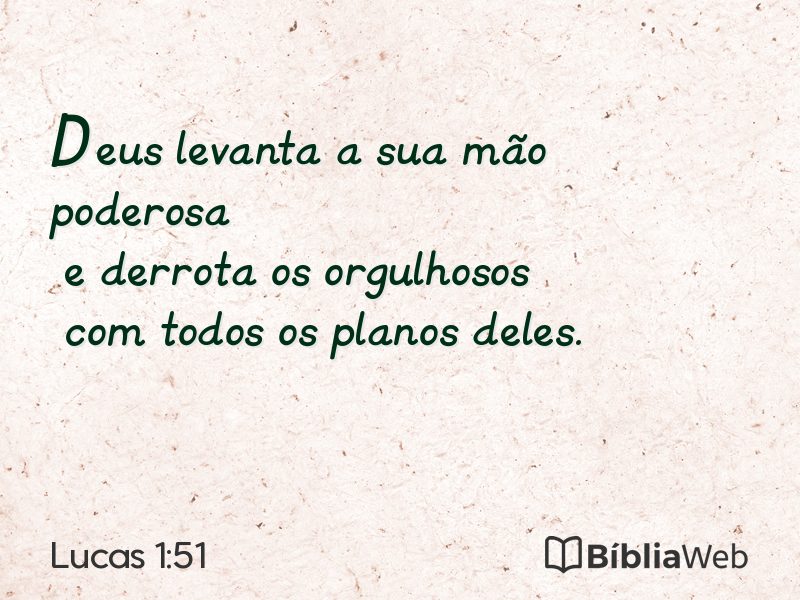 Lucas 1:51 em imagem para compartilhar
