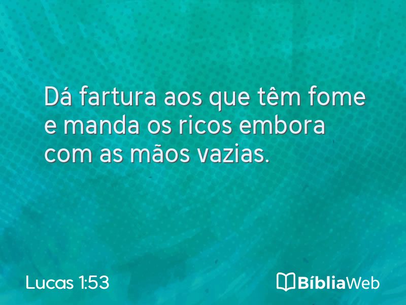 Lucas 1:53 em imagem para compartilhar
