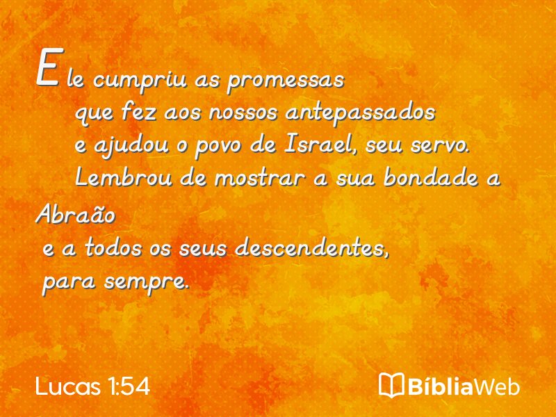 Lucas 1:54 em imagem para compartilhar