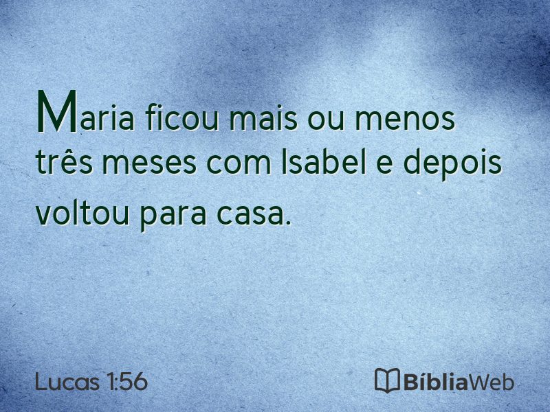 Lucas 1:56 em imagem para compartilhar