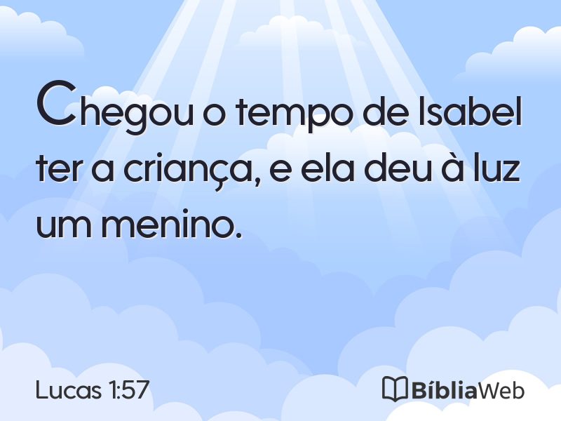 Lucas 1:57 em imagem para compartilhar