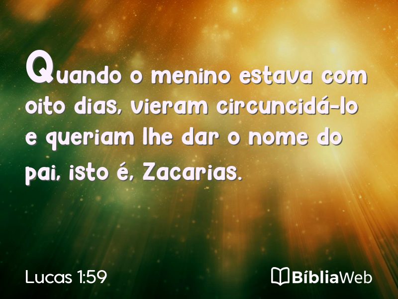 Lucas 1:59 em imagem para compartilhar