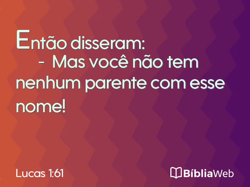 Lucas 1:61 em imagem para compartilhar