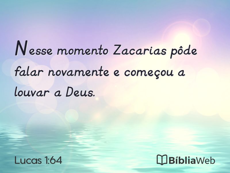 Lucas 1:64 em imagem para compartilhar