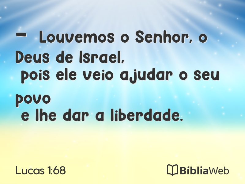 Lucas 1:68 em imagem para compartilhar