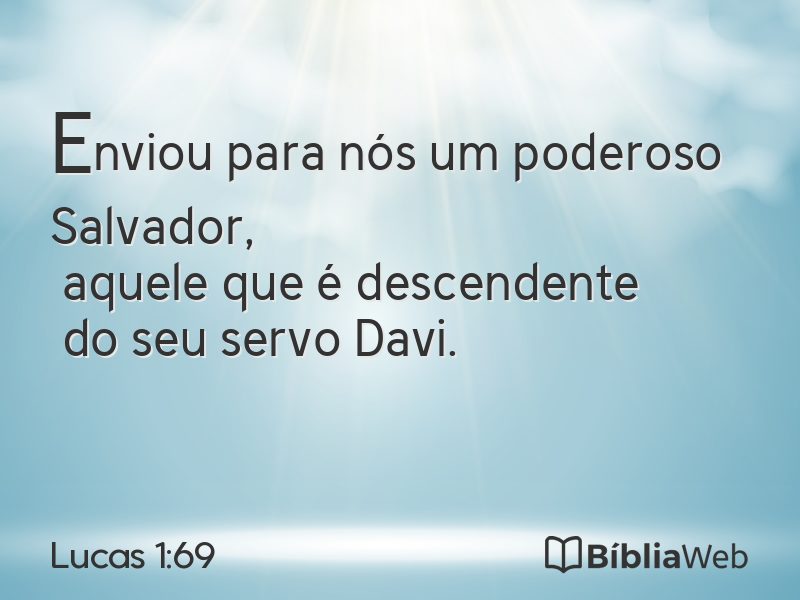 Lucas 1:69 em imagem para compartilhar