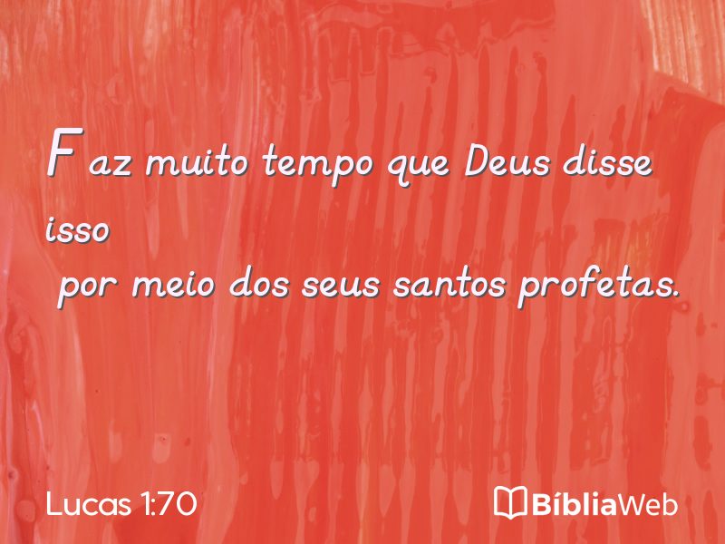 Lucas 1:70 em imagem para compartilhar
