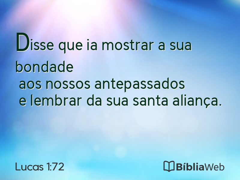 Lucas 1:72 em imagem para compartilhar