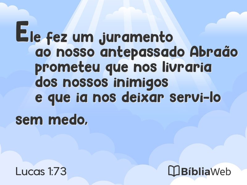 Lucas 1:73 em imagem para compartilhar