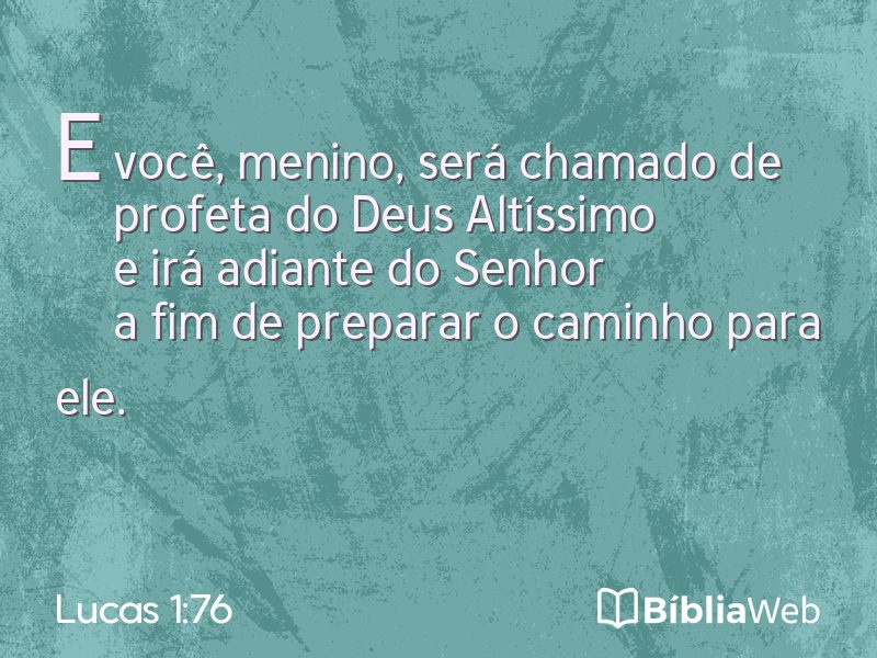 Lucas 1:76 em imagem para compartilhar