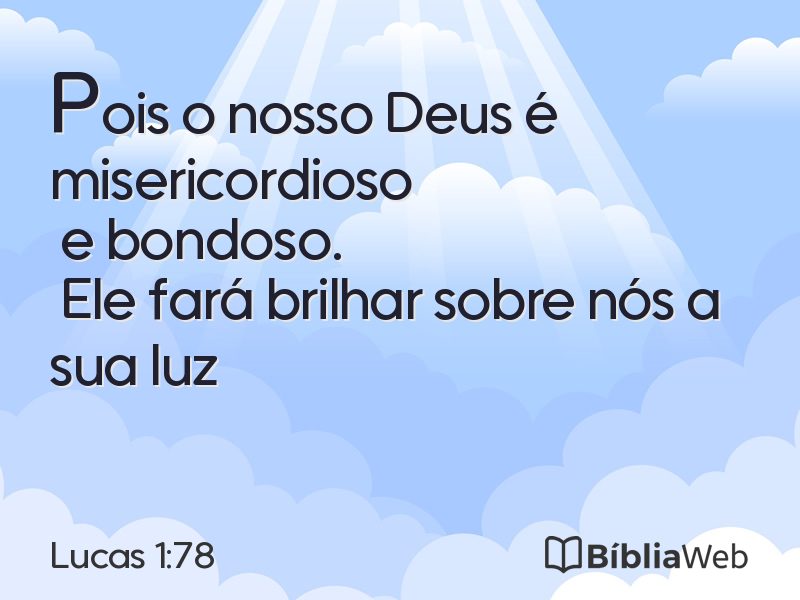 Lucas 1:78 em imagem para compartilhar