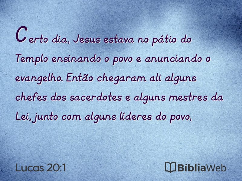 Lucas 20:1 em imagem para compartilhar