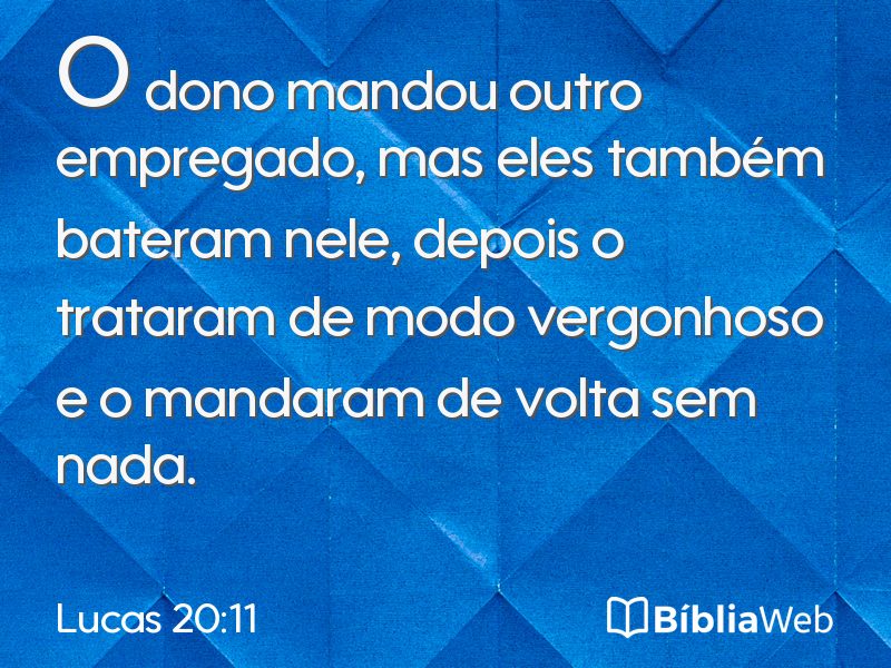 Lucas 20:11 em imagem para compartilhar