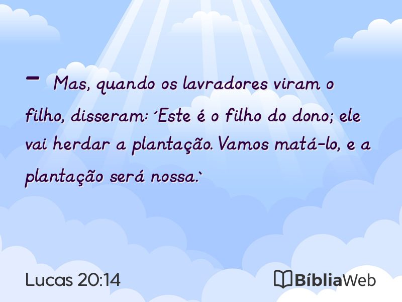 Lucas 20:14 em imagem para compartilhar