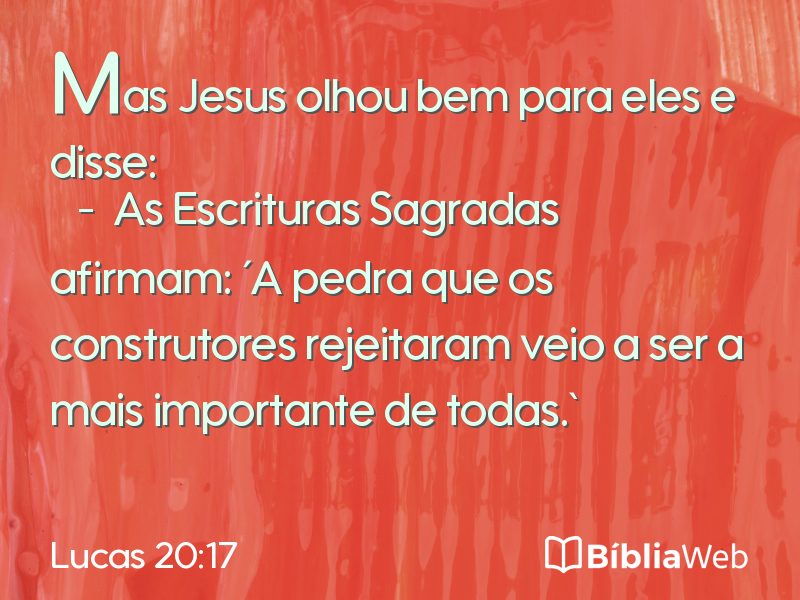 Lucas 20:17 em imagem para compartilhar