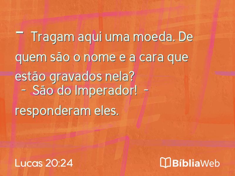 Lucas 20:24 em imagem para compartilhar