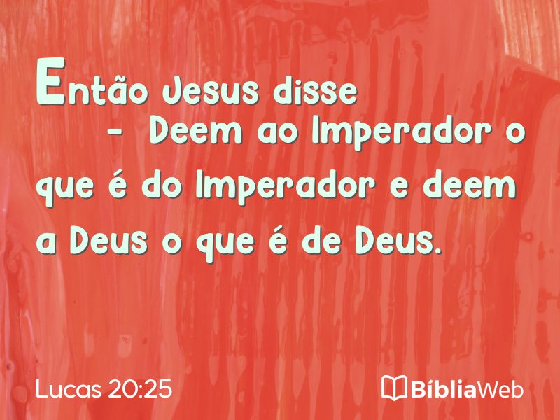 Lucas 20:25 em imagem para compartilhar