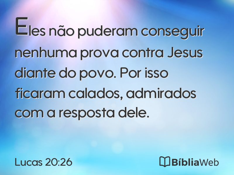 Lucas 20:26 em imagem para compartilhar
