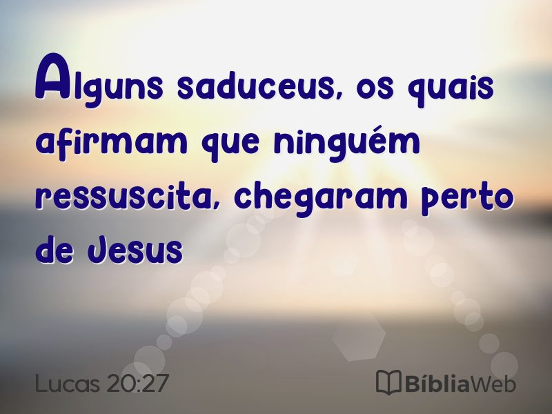 Lucas 20:27 em imagem para compartilhar