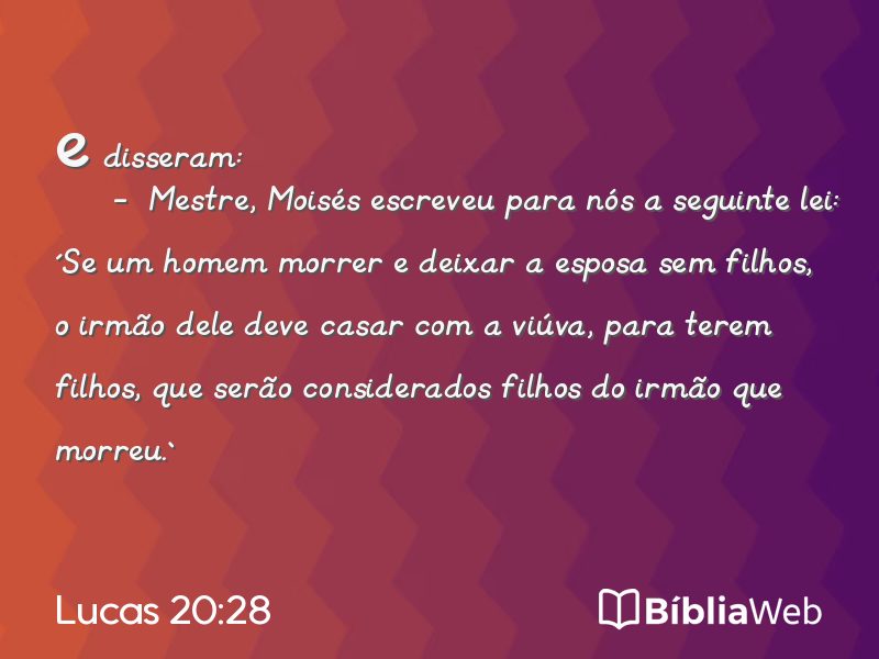 Lucas 20:28 em imagem para compartilhar