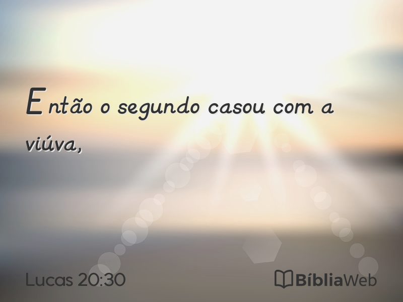 Lucas 20:30 em imagem para compartilhar