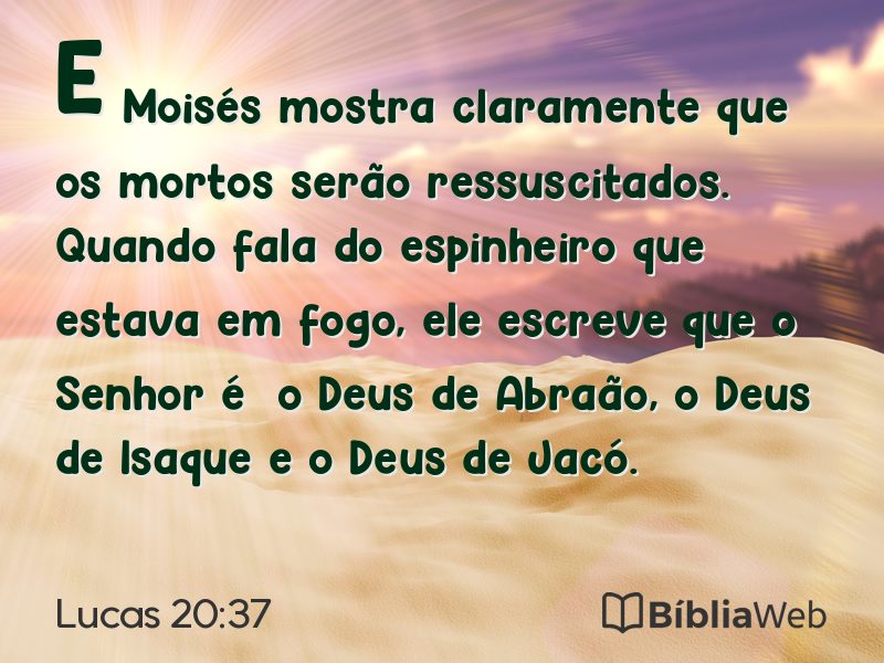 Lucas 20:37 em imagem para compartilhar