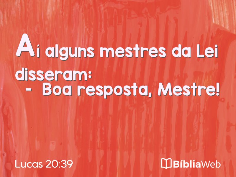 Lucas 20:39 em imagem para compartilhar