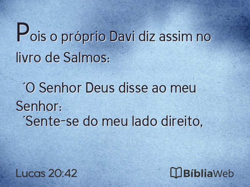 Lucas 20:42 em imagem para compartilhar