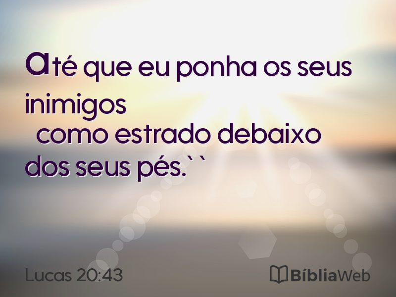 Lucas 20:43 em imagem para compartilhar