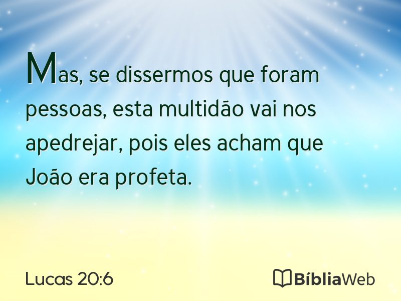 Lucas 20:6 em imagem para compartilhar