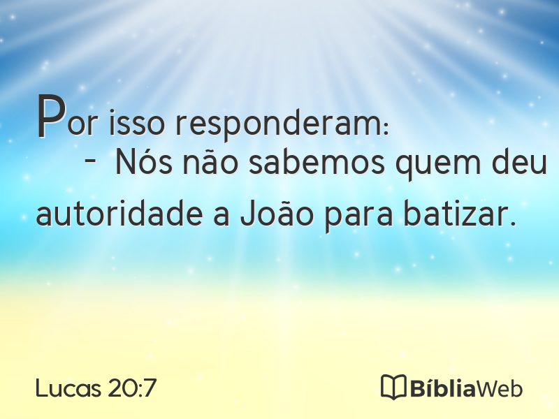 Lucas 20:7 em imagem para compartilhar