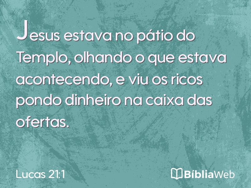 Lucas 21:1 em imagem para compartilhar