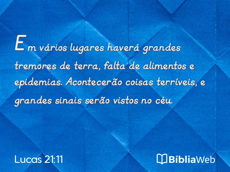 Lucas 21:11 em imagem para compartilhar