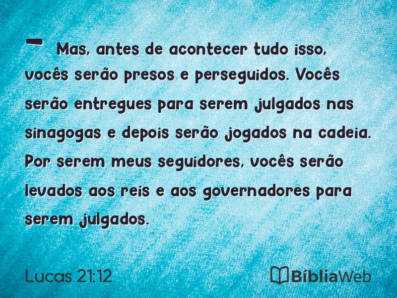 Lucas 21:12 em imagem para compartilhar