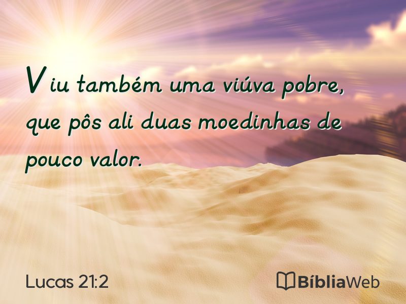 Lucas 21:2 em imagem para compartilhar