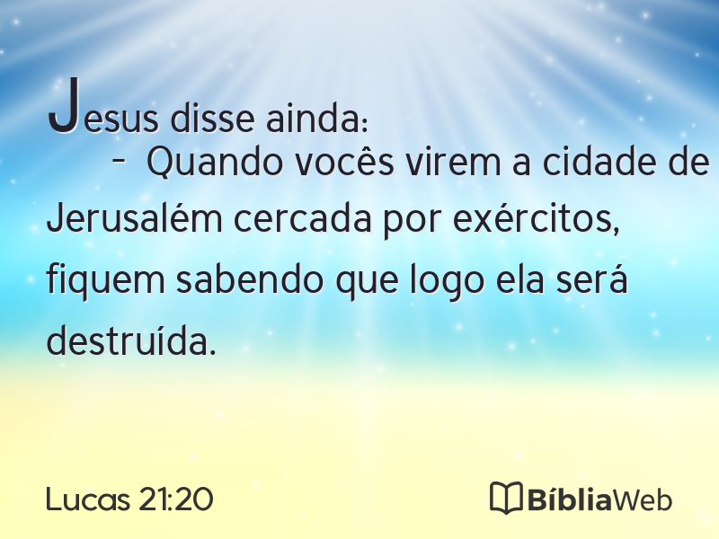 Lucas 21:20 em imagem para compartilhar