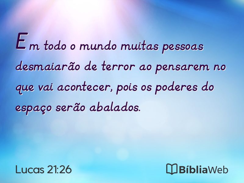 Lucas 21:26 em imagem para compartilhar