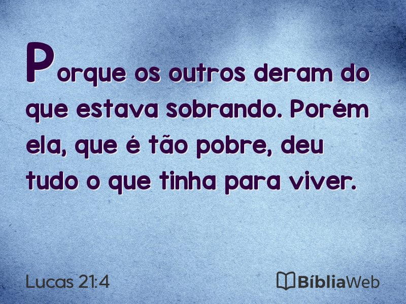 Lucas 21:4 em imagem para compartilhar