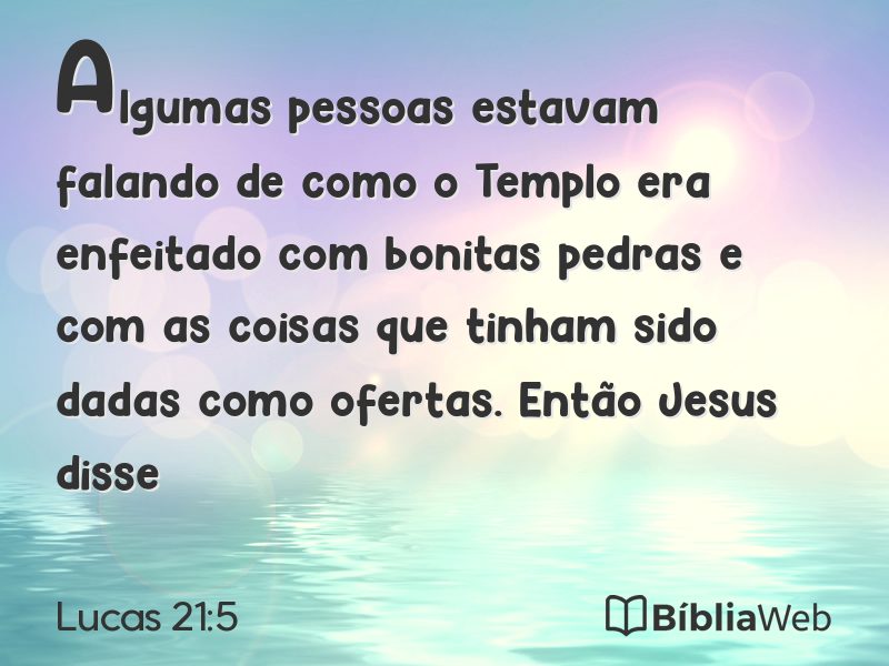 Lucas 21:5 em imagem para compartilhar