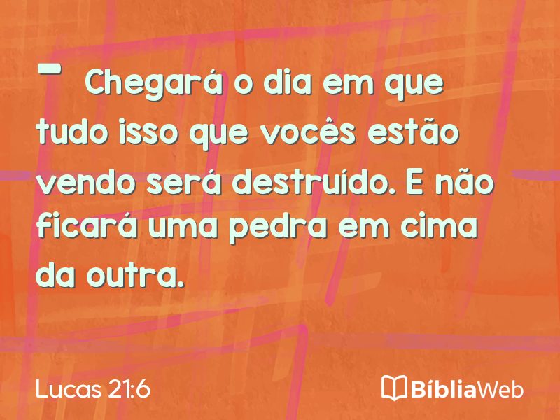 Lucas 21:6 em imagem para compartilhar