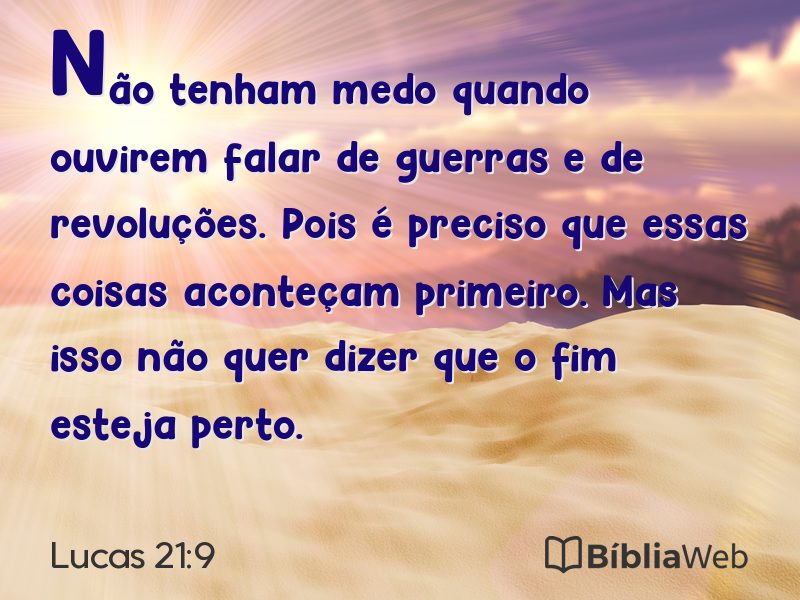 Lucas 21:9 em imagem para compartilhar