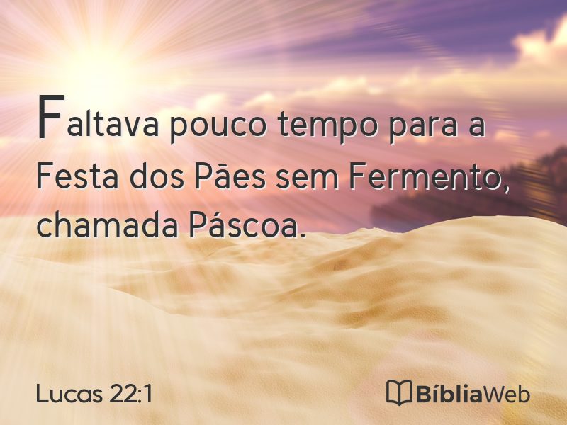 Lucas 22:1 em imagem para compartilhar