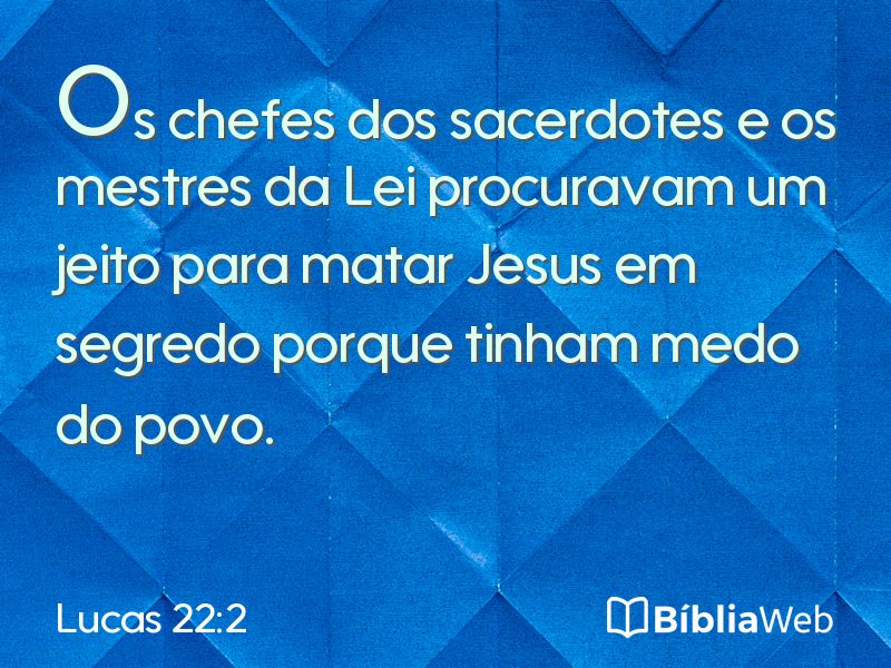 Lucas 22:2 em imagem para compartilhar