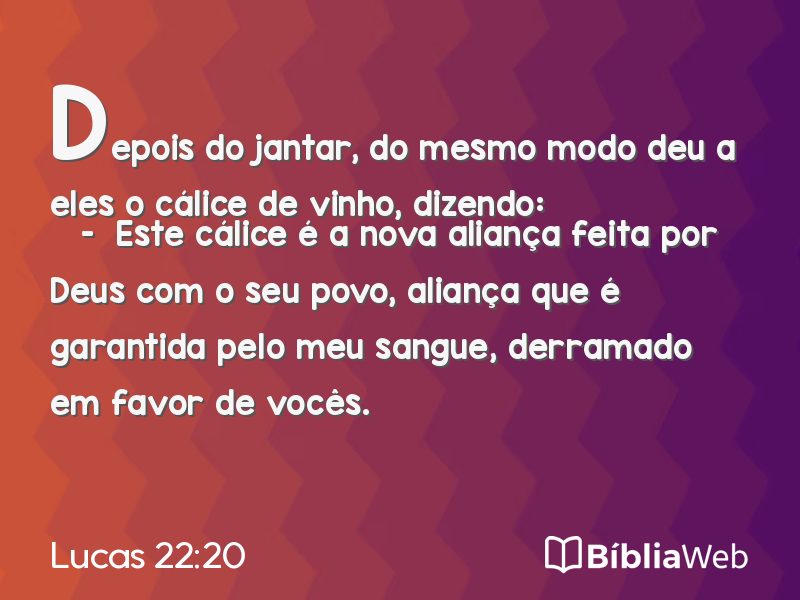 Lucas 22:20 em imagem para compartilhar