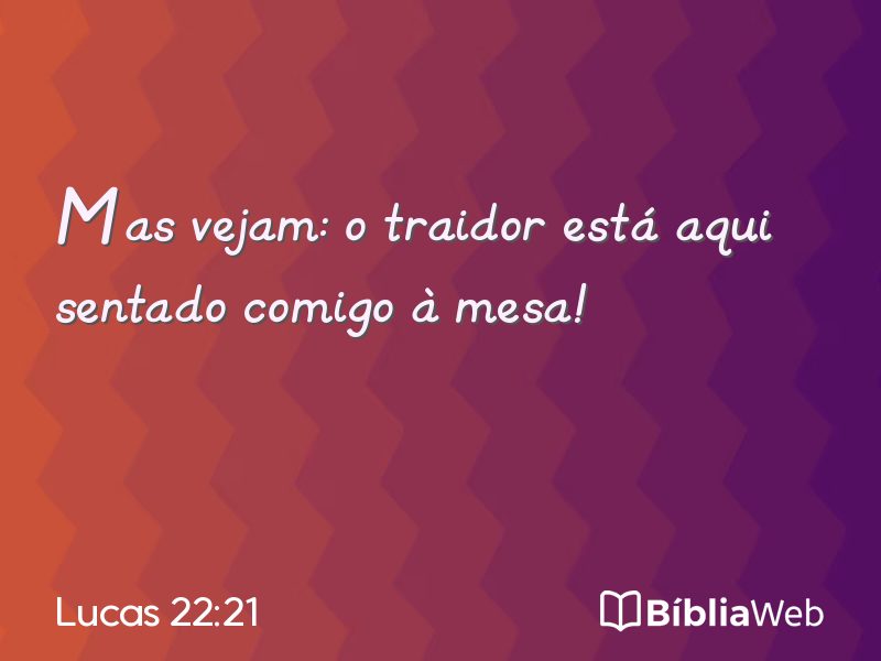 Lucas 22:21 em imagem para compartilhar