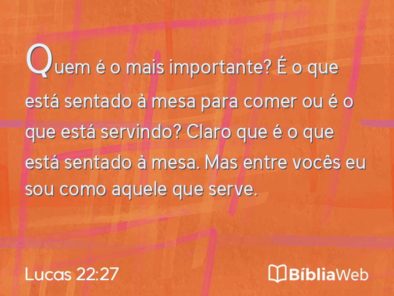 Lucas 22:27 em imagem para compartilhar
