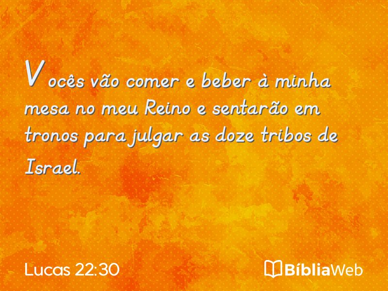 Lucas 22:30 em imagem para compartilhar