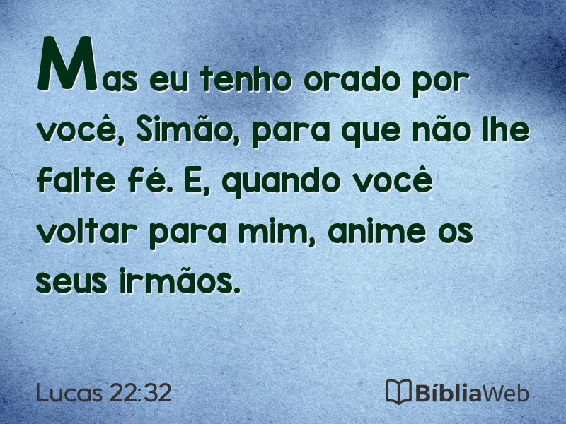 Lucas 22:32 em imagem para compartilhar