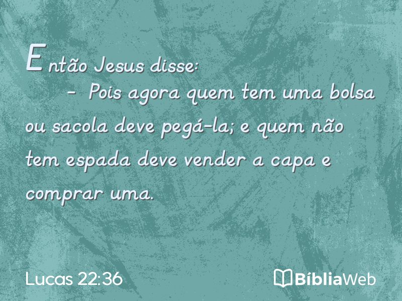Lucas 22:36 em imagem para compartilhar